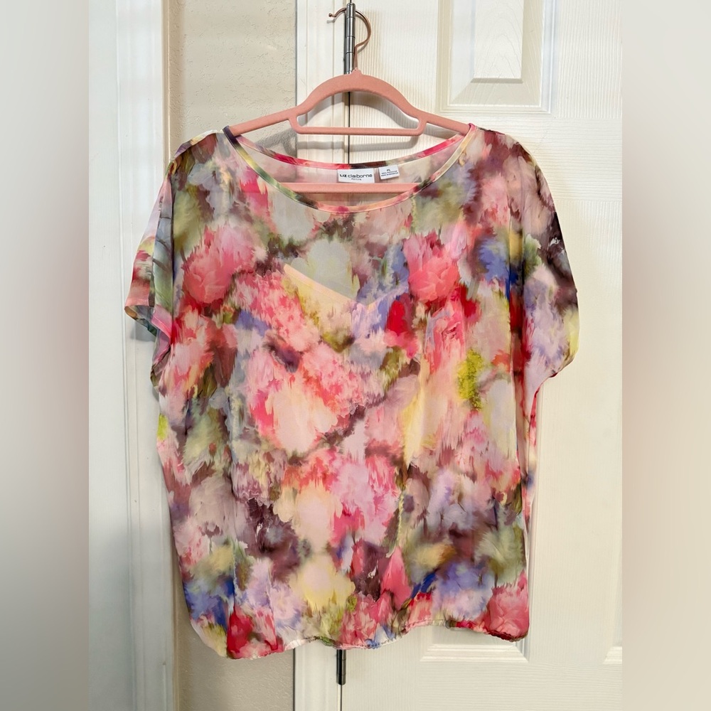 4/$15 Liz Claiborne Two piece Women's Top Size Large Petite